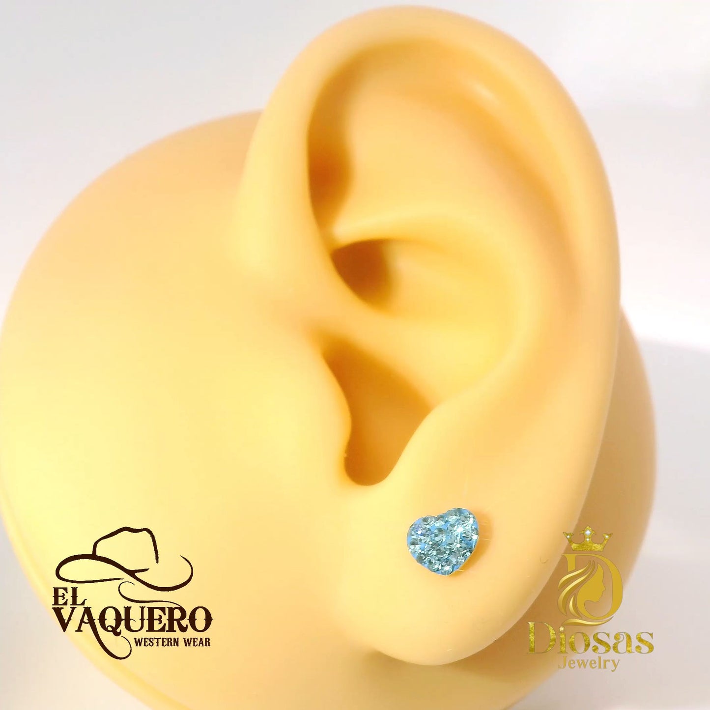 Elegant Heart-shaped Stud Earrings