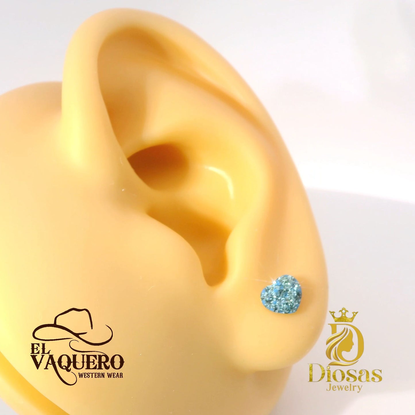 Elegant Heart-shaped Stud Earrings