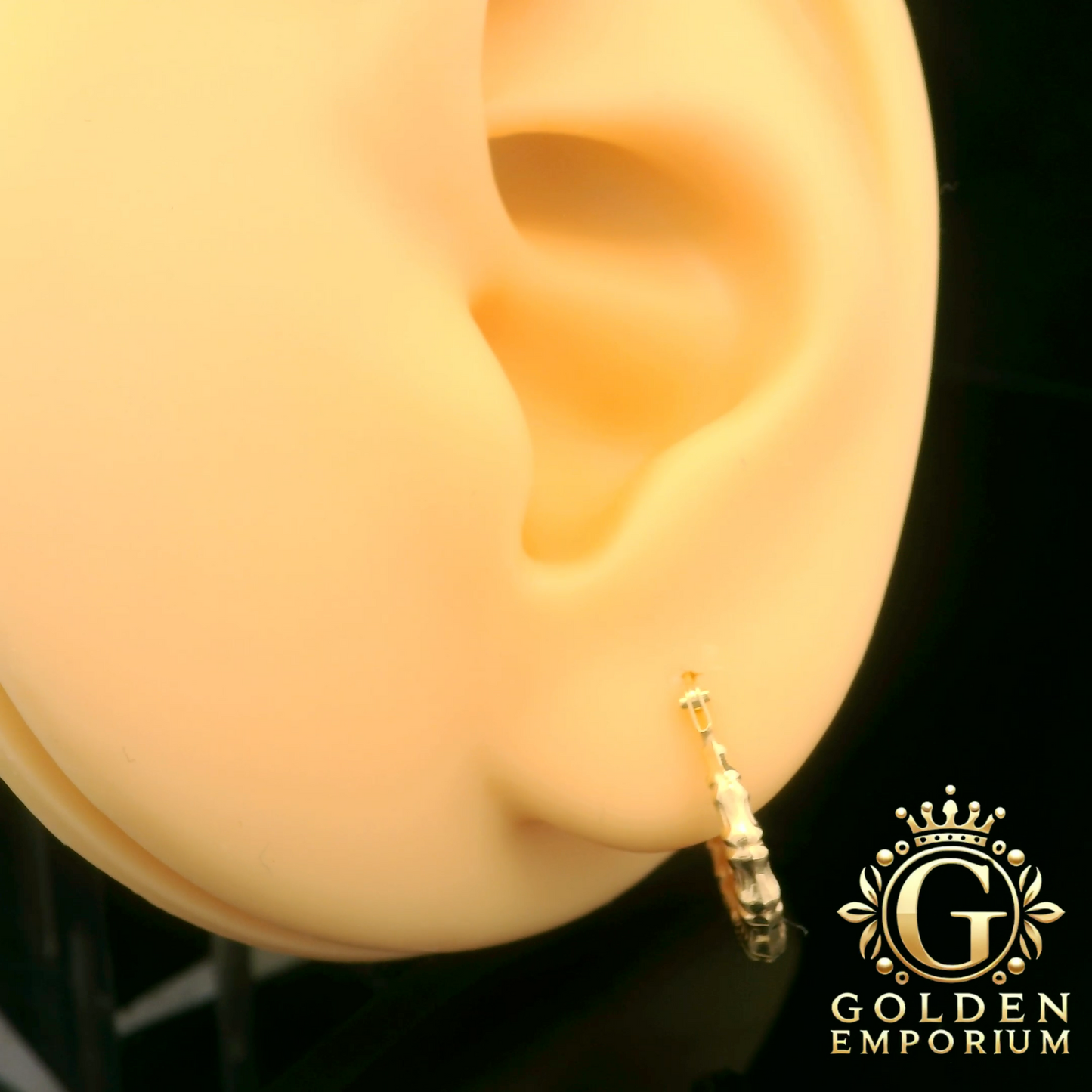 Bamboo-Style Hoop Earrings