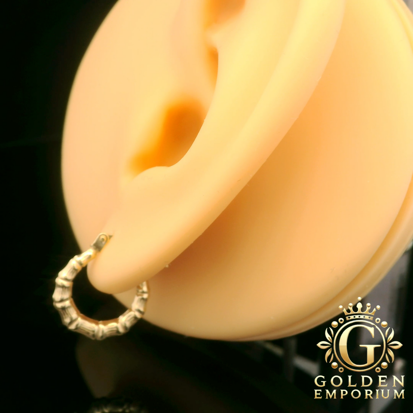 Bamboo-Style Hoop Earrings