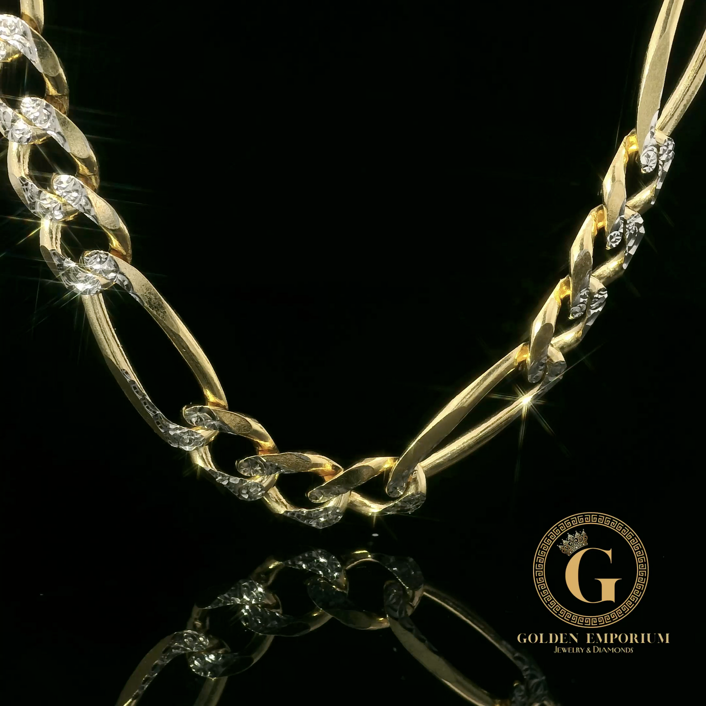14K Gold Pave Cuban Link Chain
