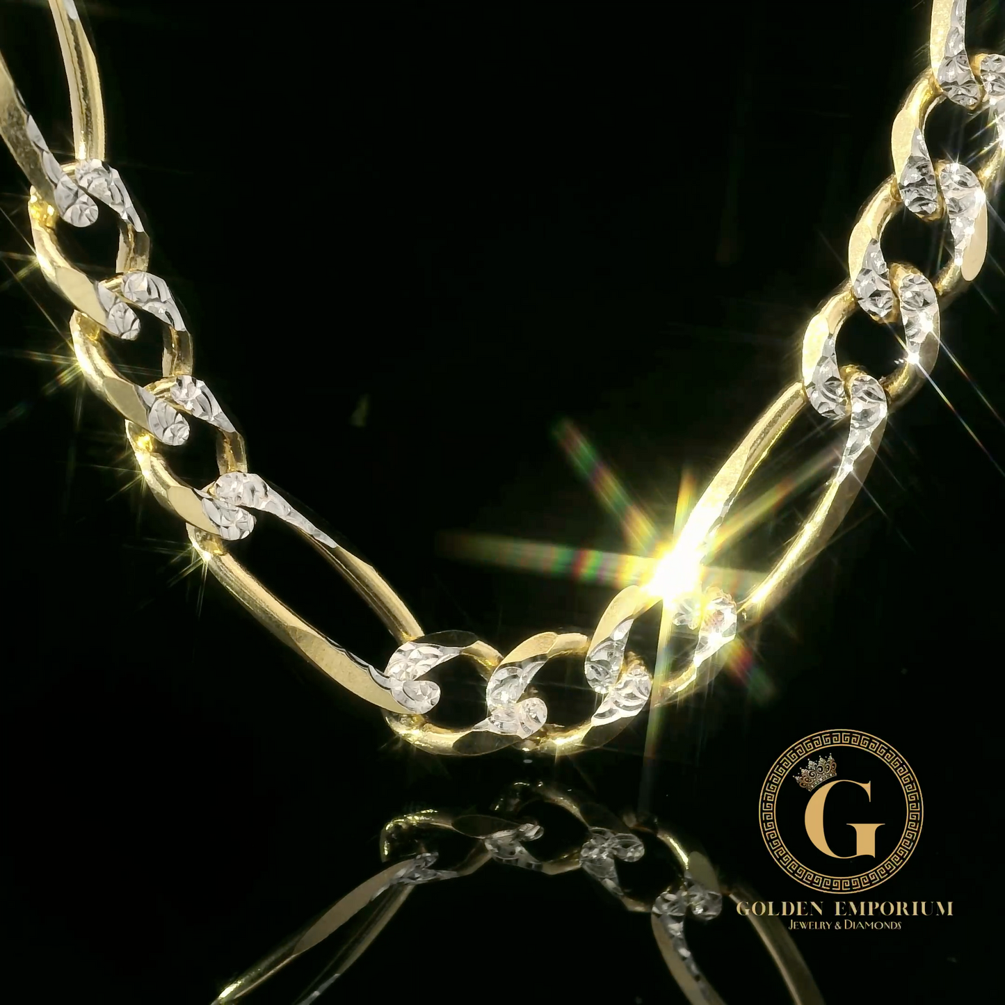 14K Gold Pave Cuban Link Chain