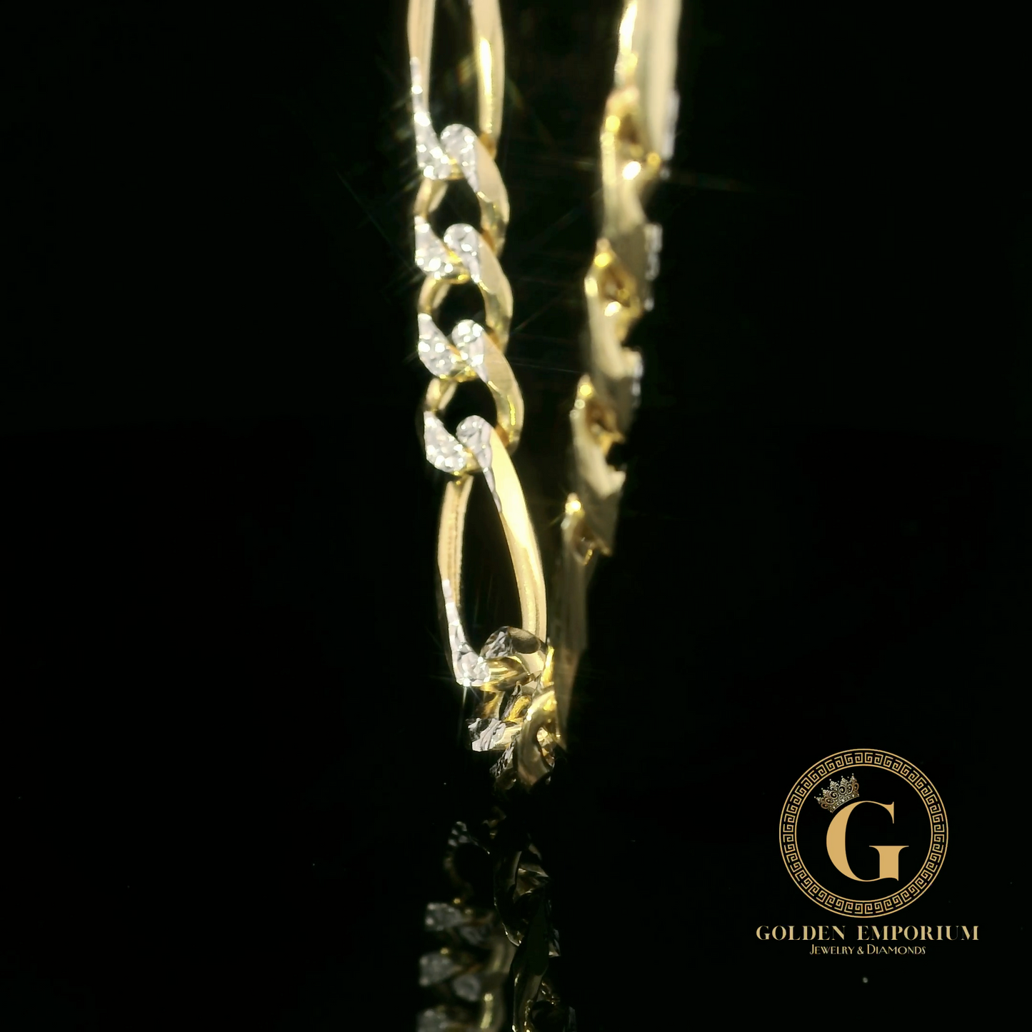 14K Gold Pave Cuban Link Chain