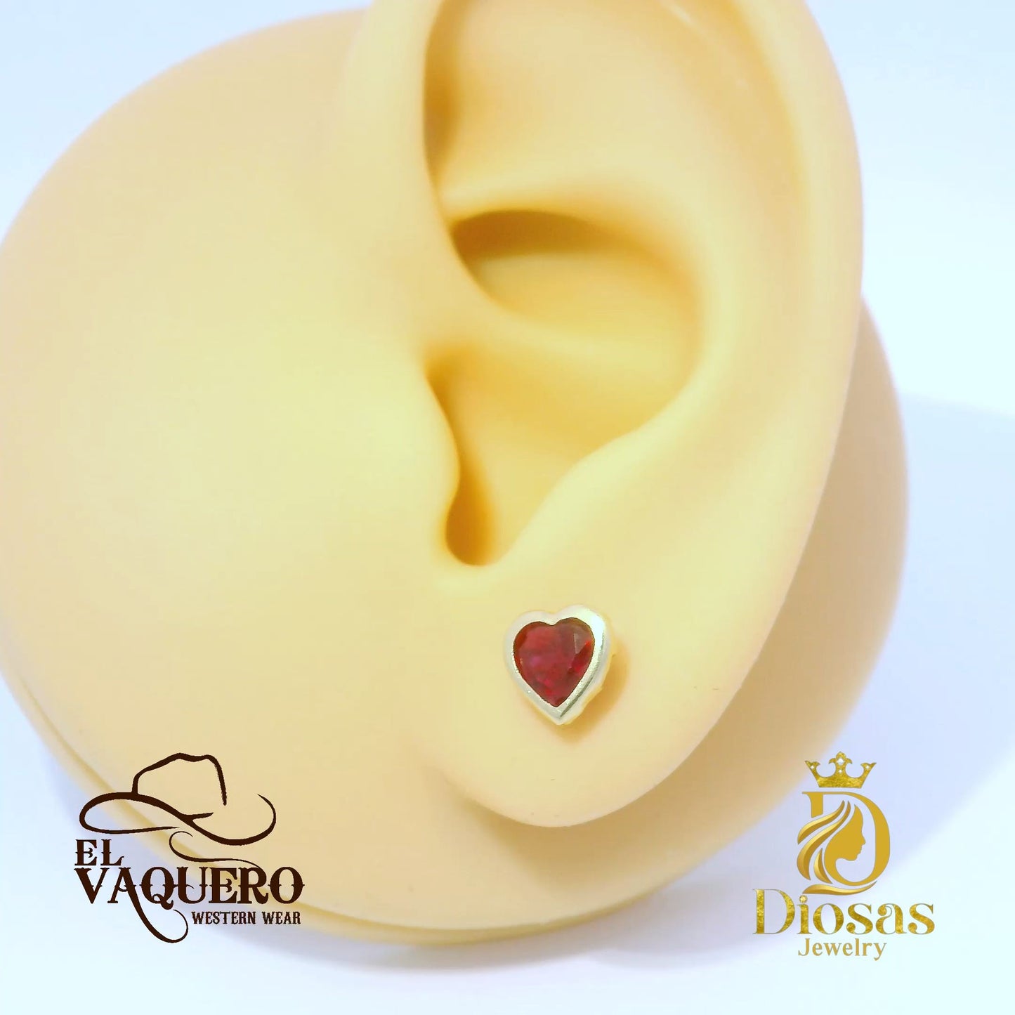 Elegant Heart-Stone Earring