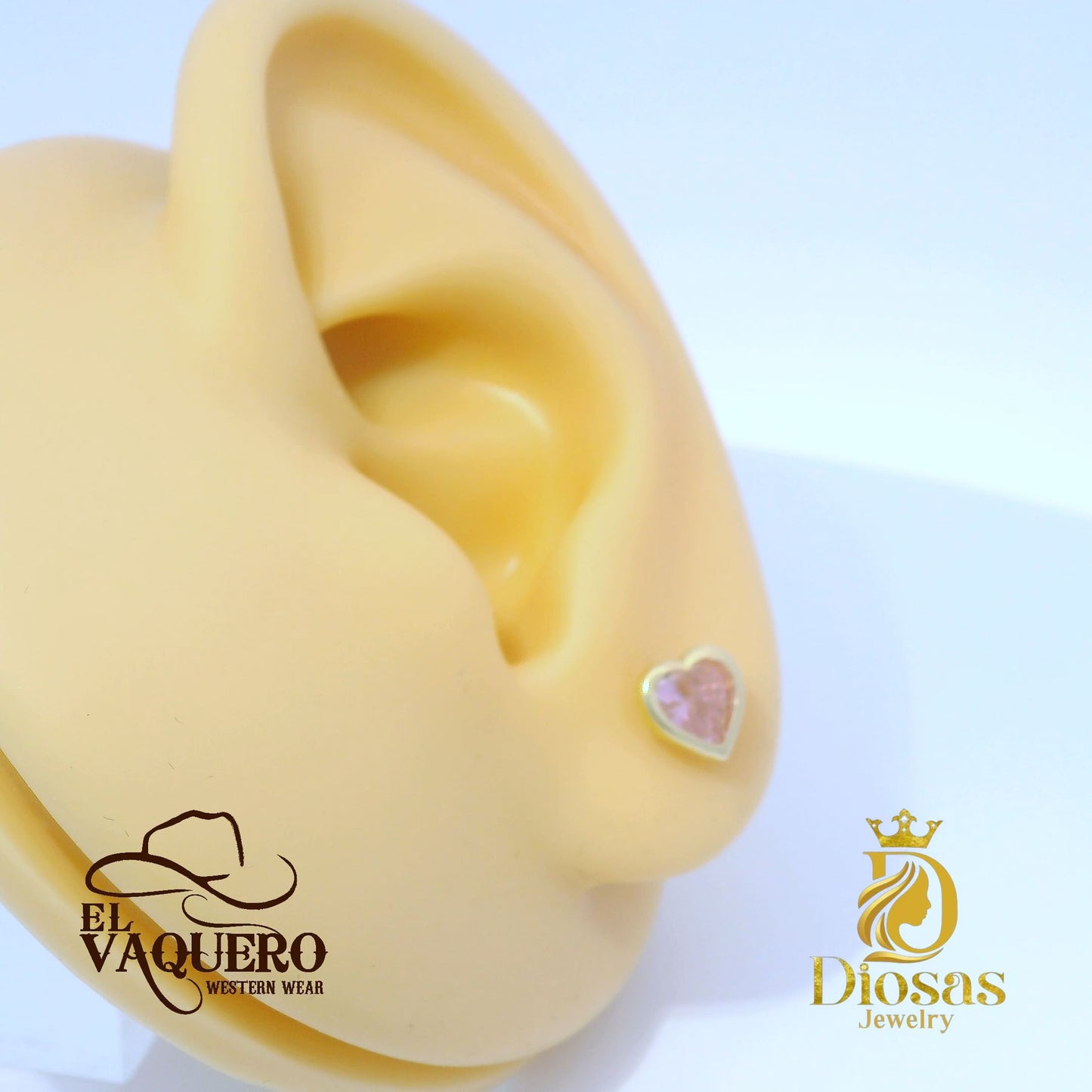 Elegant Heart-Stone Earring