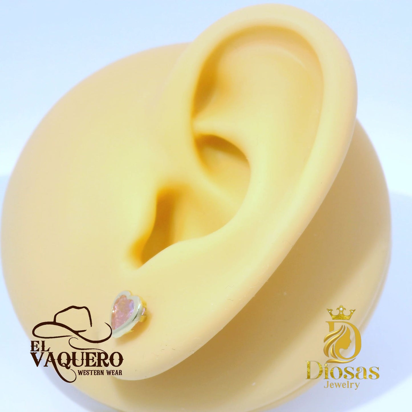 Elegant Heart-Stone Earring