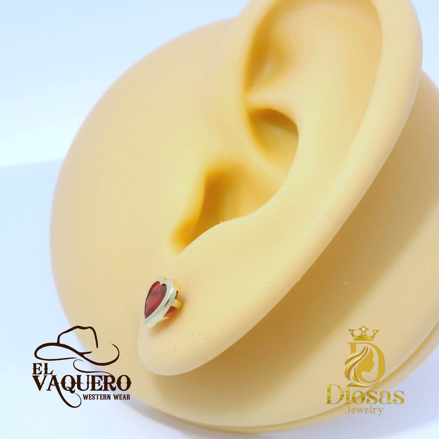 Elegant Heart-Stone Earring