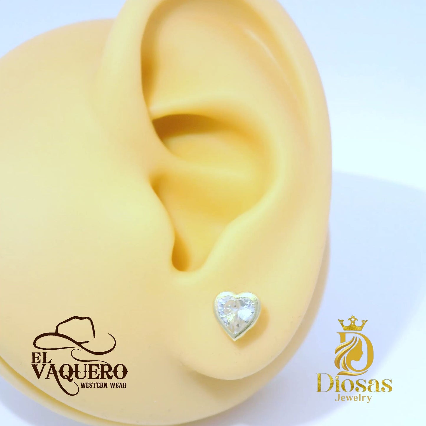 Elegant Heart-Stone Earring