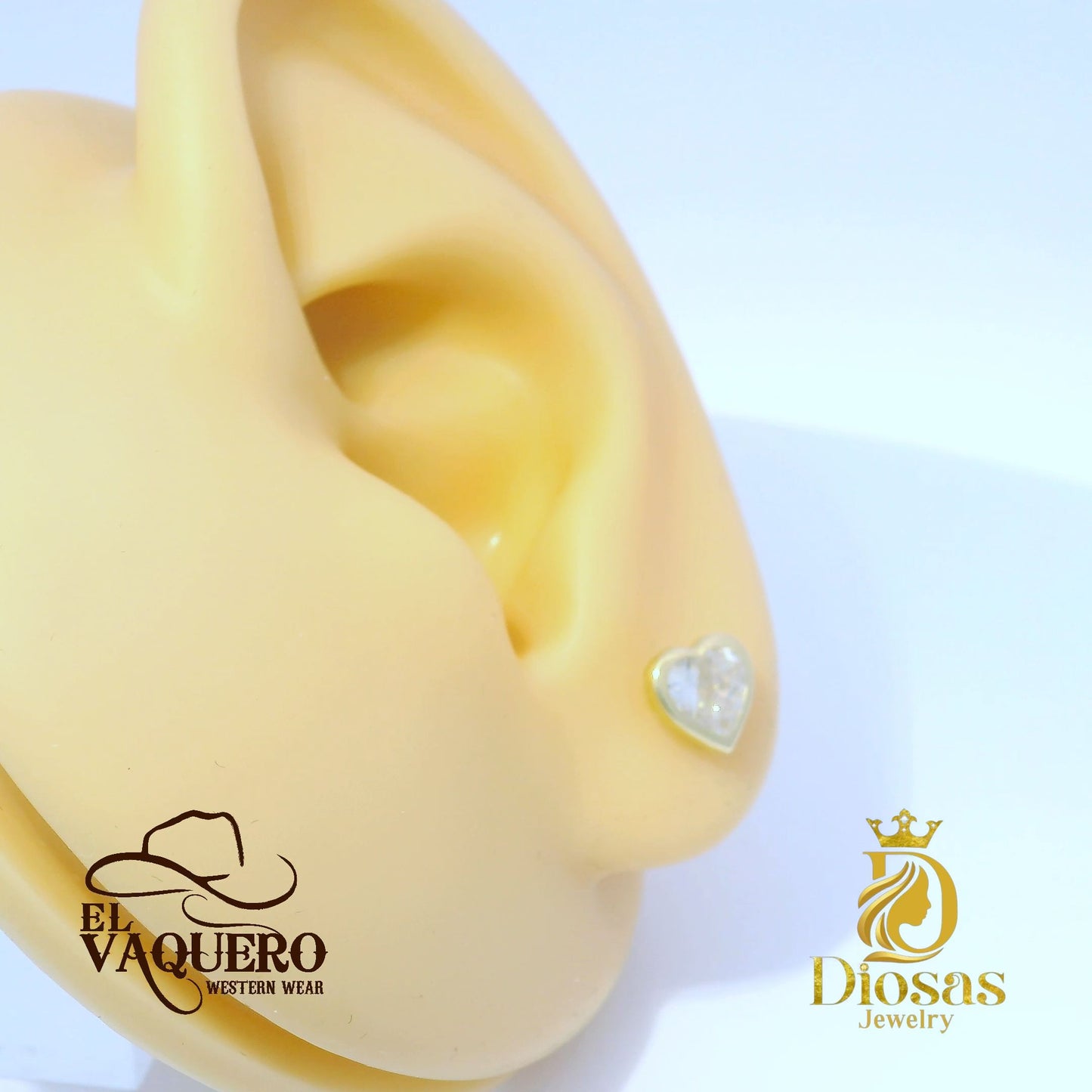 Elegant Heart-Stone Earring