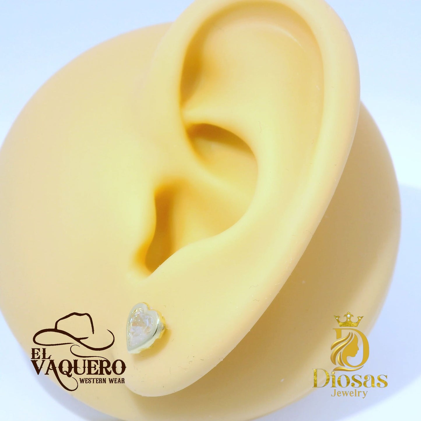 Elegant Heart-Stone Earring