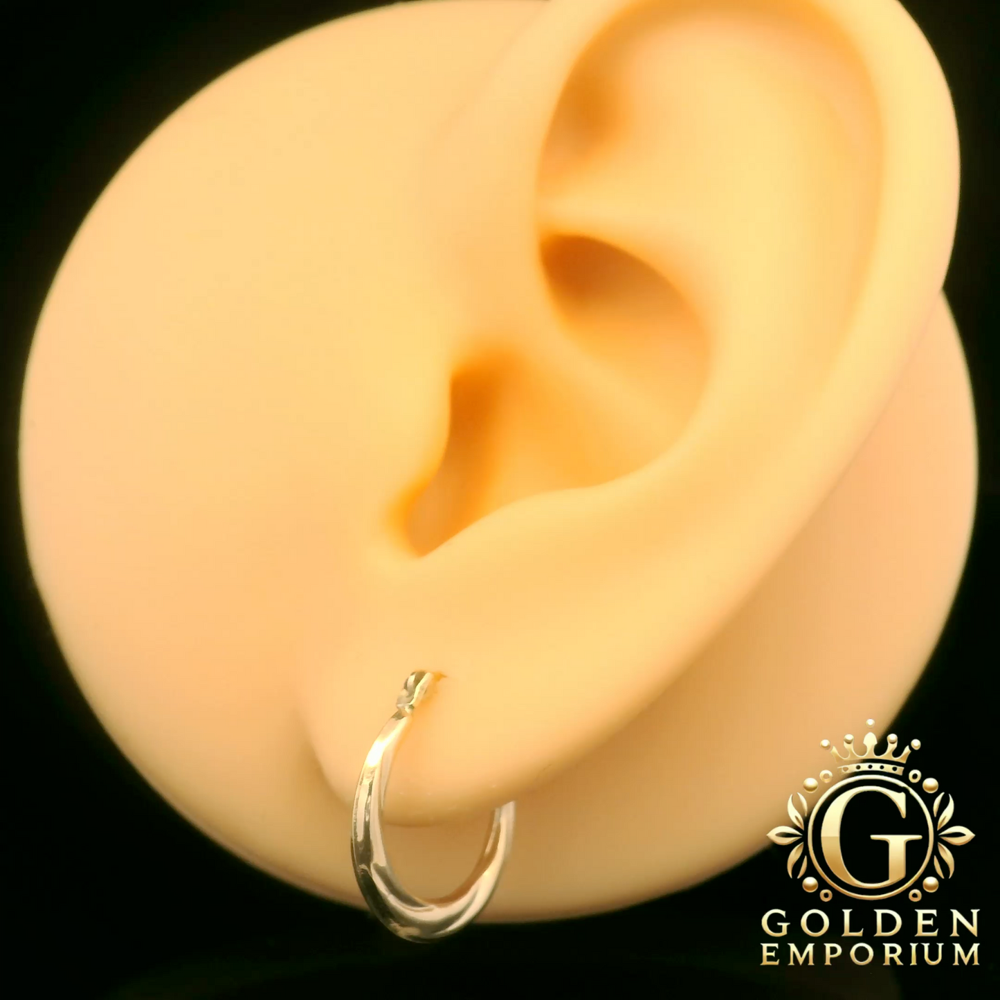 Polished Gold Hoop Earrings