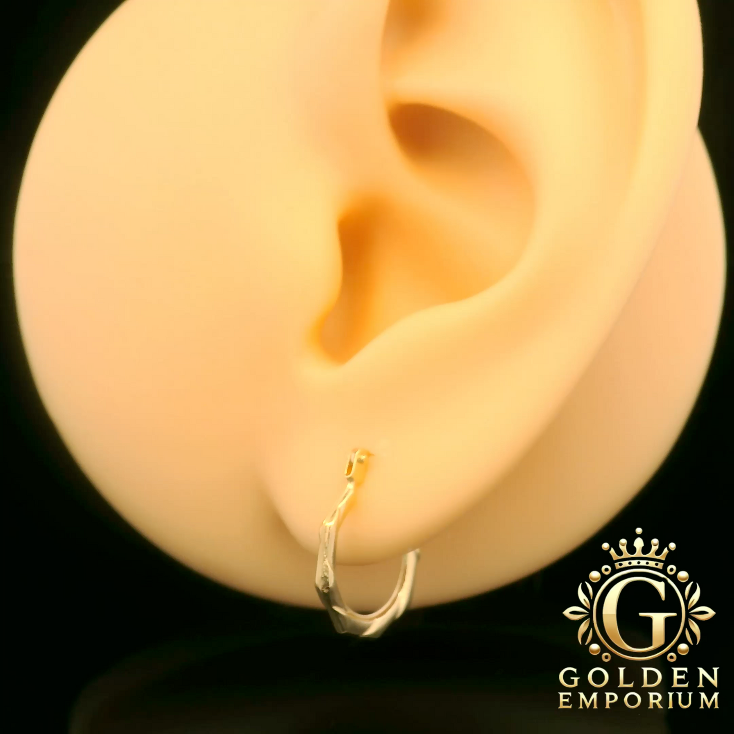 Wave-Design Hoop Earrings