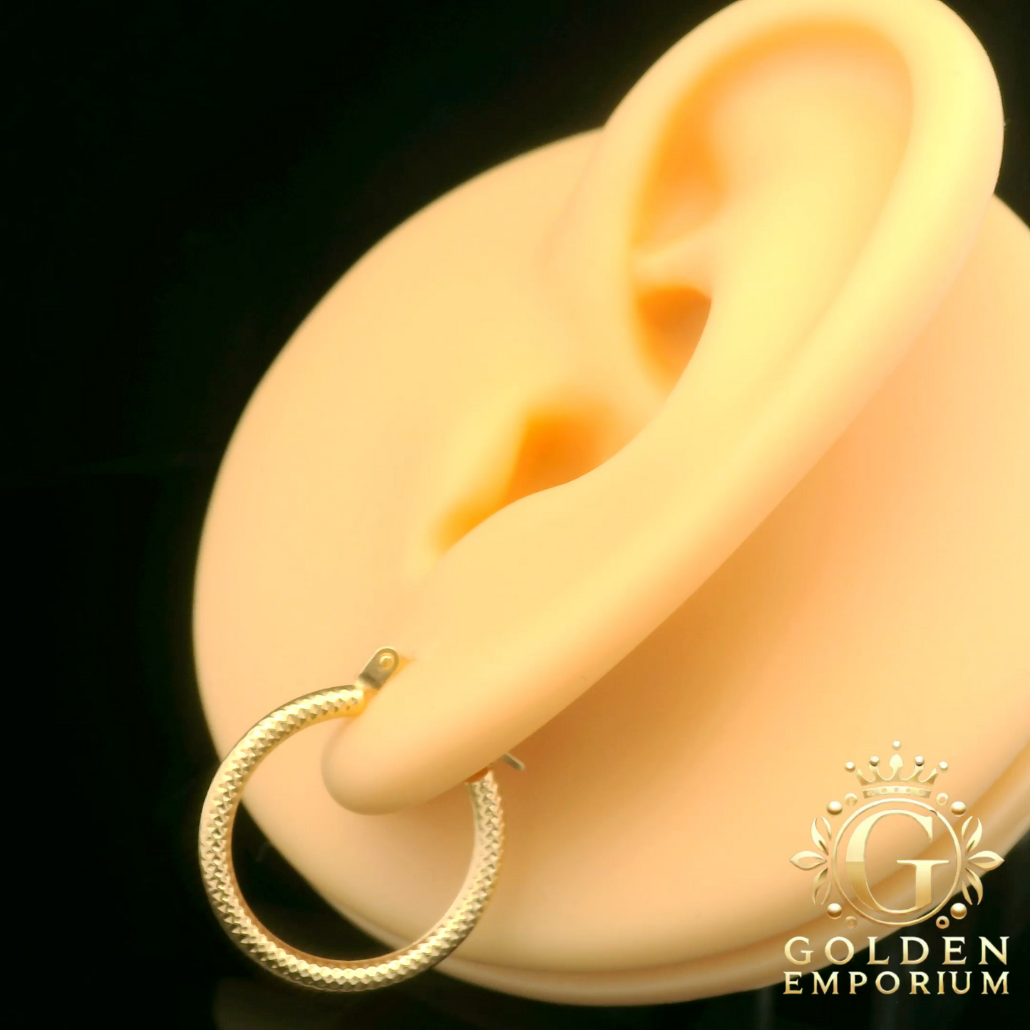 Textured Classic Hoop Earrings