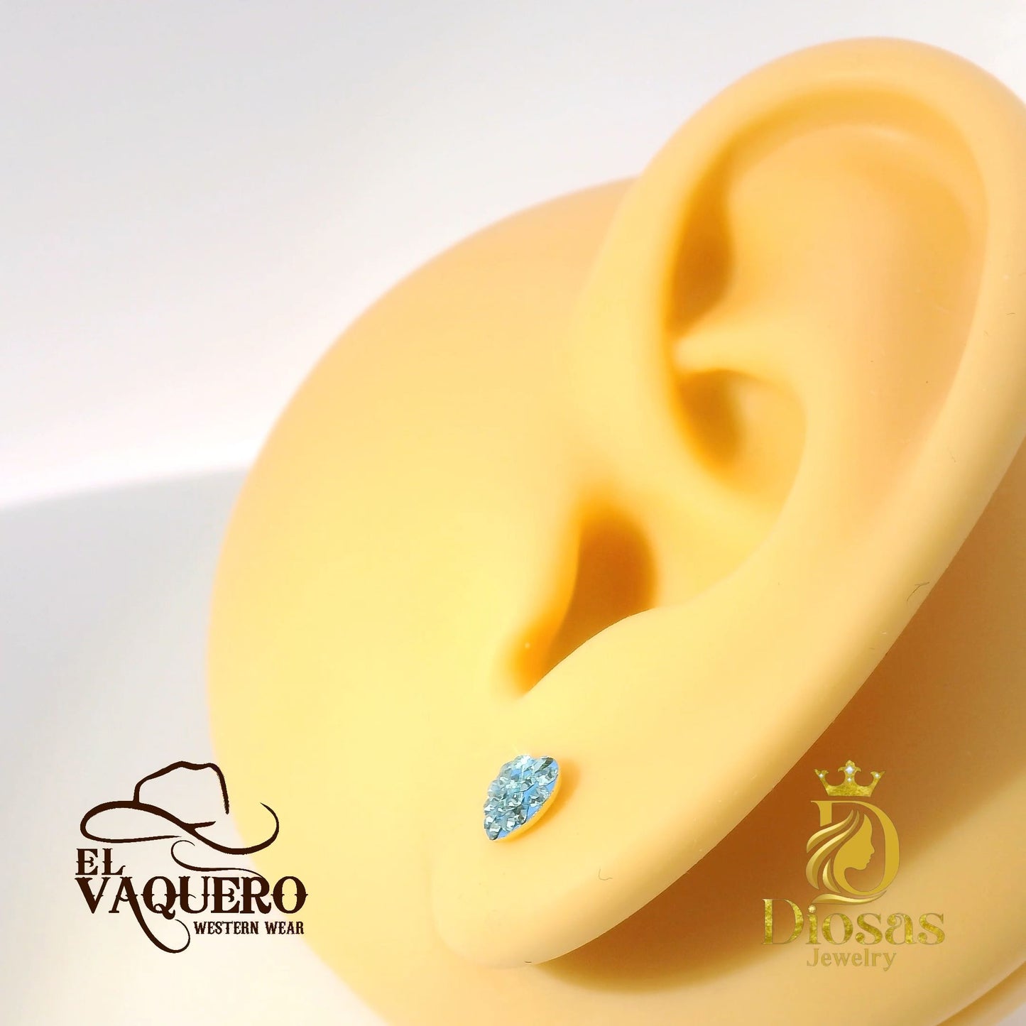 Elegant Heart-shaped Stud Earrings