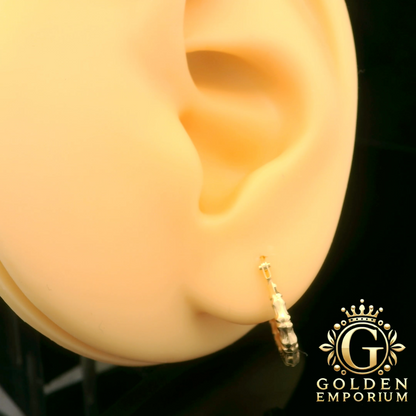 Bamboo-Style Hoop Earrings