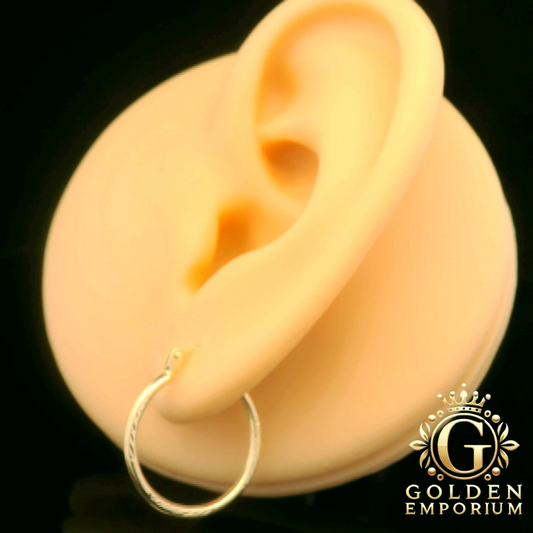 Delicate Etched Hoop Earrings