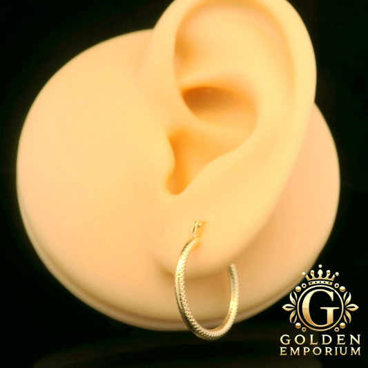 Textured Classic Hoop Earrings