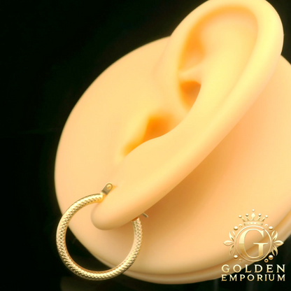 Textured Classic Hoop Earrings