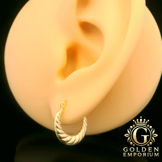 Twisted Rope Hoop Earrings