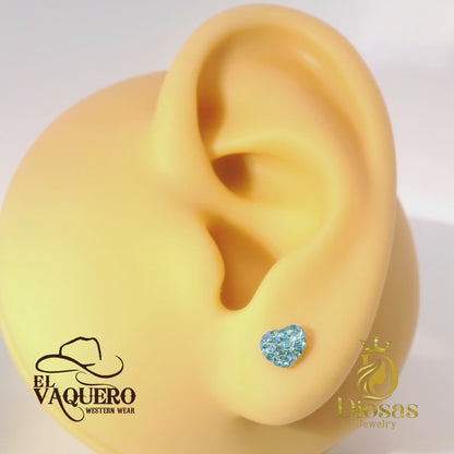 Elegant Heart-shaped Stud Earrings